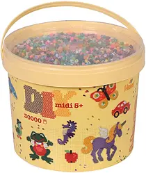 Термомозаїка HAMA Набір кольорових намистин MIDI 5+, 30000шт, 50 кольорів (HM-181-68)