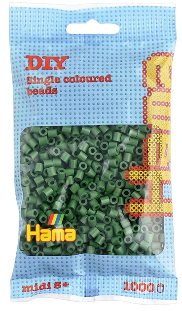 Термомозаїка HAMA Набір світло-зелених намістин Midi 5+, 1000шт (HM-207-102)