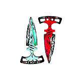 Дерев'яний Дитячий Ніж "Тичковий" JAWS з Гри STANDOFF 2 (комплект), іграшкова зброя, фото 3