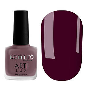 Лак для нігтів Komilfo ArtiLux 025 марсала емаль, 8 мл