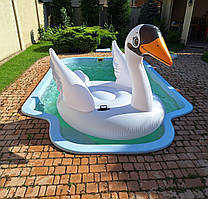 Надувний пліт для катання Intex 57287 «Лебідь», 178*140*132 см, 2 ручки