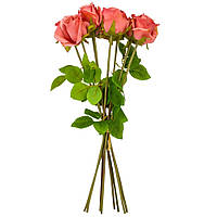 Декоративний букет із троянд, колір рожевий, 48 см