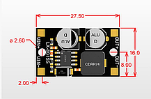 Стабілізатор/перетворювач понижувальний XL7015 DC-DC 13-80В - 24В 1.2А модуль регульований, фото 5