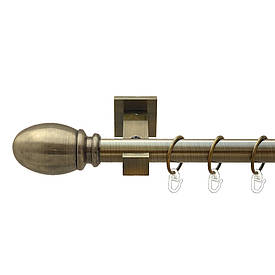 Карниз Orvit Белуно металевий однорядний техно гладка труба кільце металеве Антик 25 мм 200 см (00-00025825)