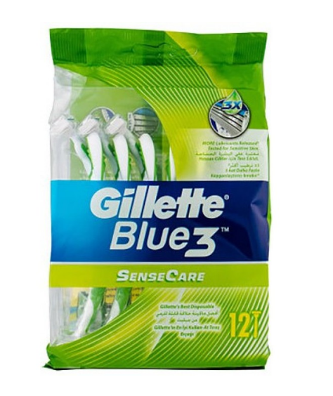 Станок для гоління Gillette Blue 3 Sensitive 12 шт 7702018490196