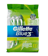Станок для гоління Gillette Blue 3 Sensitive 12 шт 7702018490196