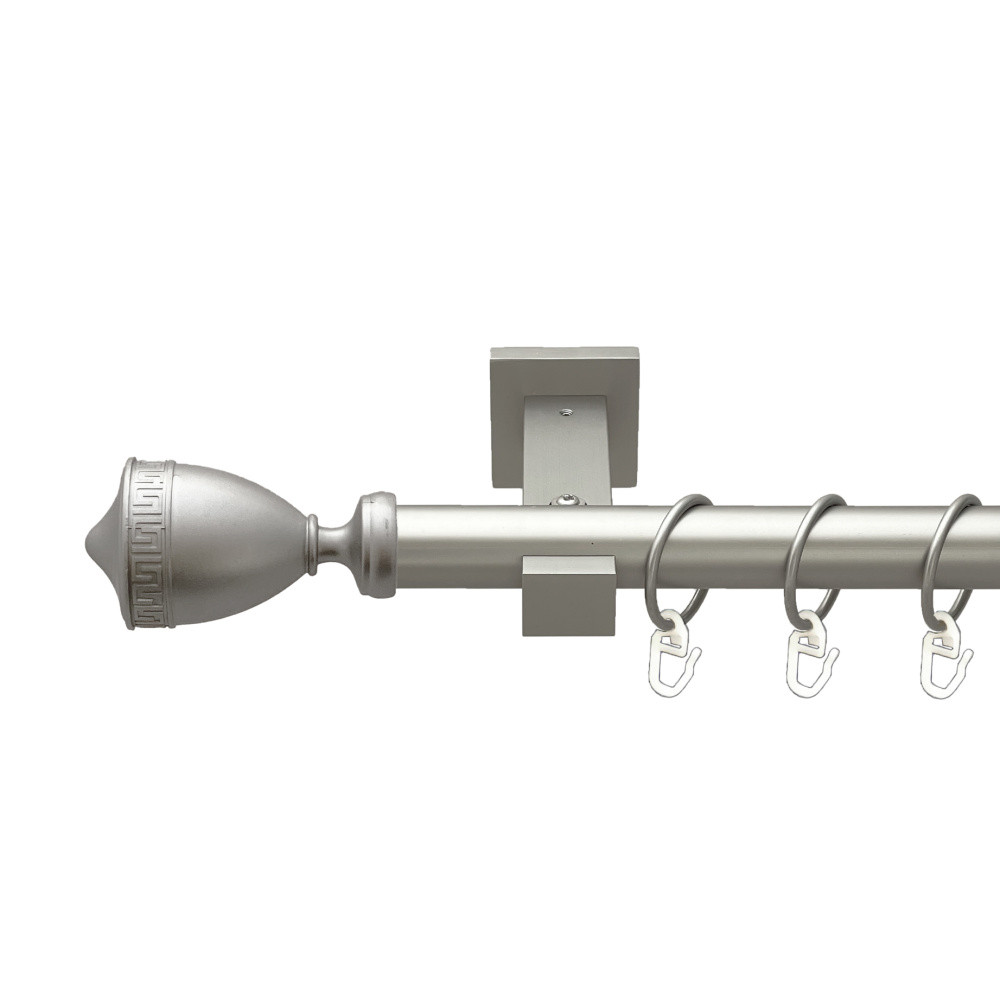 Карниз Orvit Афіна металевий однорядний техно гладка труба кільце металеве Сатин 25 мм 300 см (00-00026216), фото 1