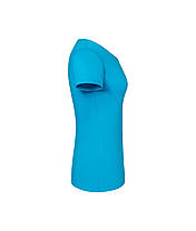 Ультрамаринова футболка жіноча преміум якість Ringspun premium T LADY-FIT Fruit of the loom, фото 3