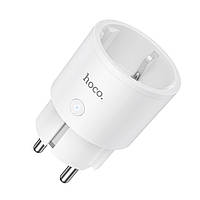 Смарт розетка Розумна Wi-Fi розетка Hoco AC16 Veloz smart socket (EU/GER) 2400W, 10A, 2.4Ghz Білий
