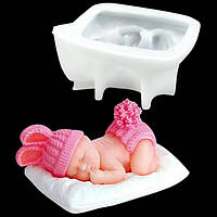 Силіконовий молд немовля на подушці