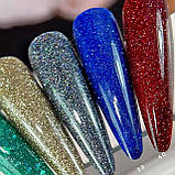 Синій світловідбивний гель лак (яскраво синій) для нігтів Fiery Gel Saga 9мл №39, фото 2