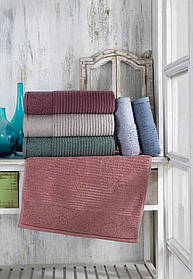 Набір жакардових бавовняних рушників для ванної Sikel Buta 50х90см (6 штук)