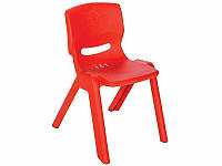 Дитячий стільчик Happy червоний ергономічний з екологічних матеріалів вага 1.6 кг максимальне навантаження 50 кг