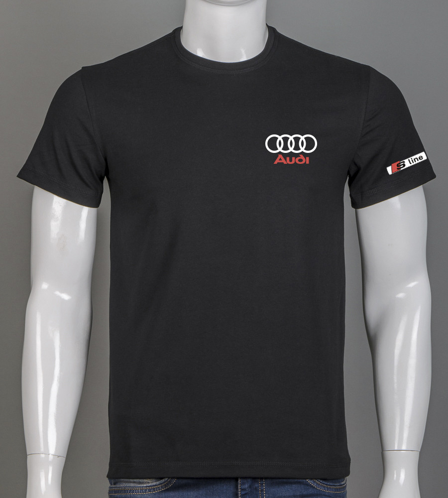 Футболка чоловіча AUDI 2250м (Уп.4шт M-XXL), Чорний