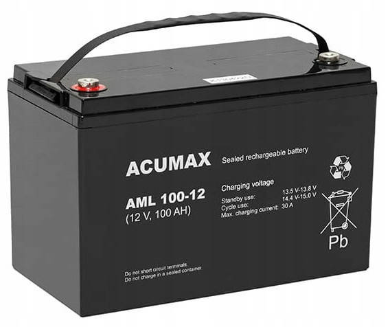 Аккумулятор AGM BATTERY ACUMAX AML 100Ач 12В (ID#2278300755), цена ...
