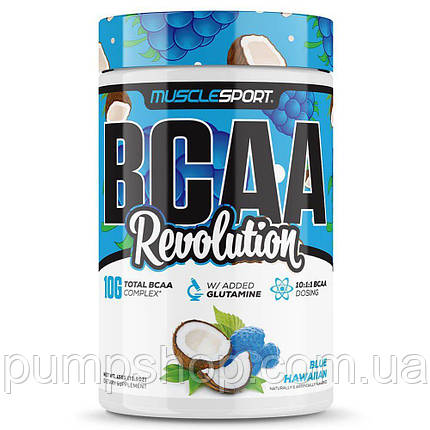 Бцаа BCAA MuscleSport BCAA Revolution 450 г ( смак блакитний гавайський ), фото 1
