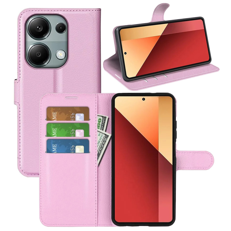 Чохол-книжка Litchie Wallet для Xiaomi Redmi Note 13 Pro 4G / Poco M6 Pro 4G Light Pink, фото 1
