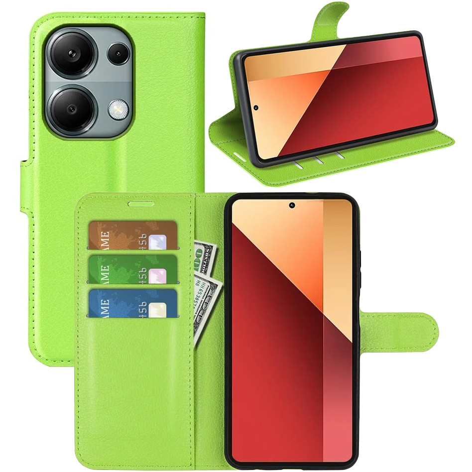 Чохол-книжка Litchie Wallet для Xiaomi Redmi Note 13 Pro 4G / Poco M6 Pro 4G Light Green, фото 1