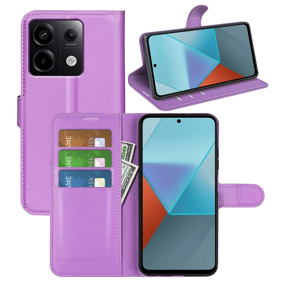 Чохол-книжка Litchie Wallet для Xiaomi Redmi Note 13 Pro 5G / Poco X6 5G Violet, фото 1