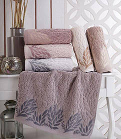 Набір жакардових бавовняних рушників для ванної Sikel Melenema 50х90см (6 штук)