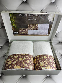 Подарунковий набір рушників для ванної Belizza Versage 50х90см + 70х140см