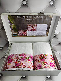 Подарунковий набір рушників для ванної Belizza Goldy 50х90см + 70х140см