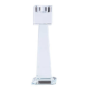 Скляний підсвічник Geometry високий 20.5 см