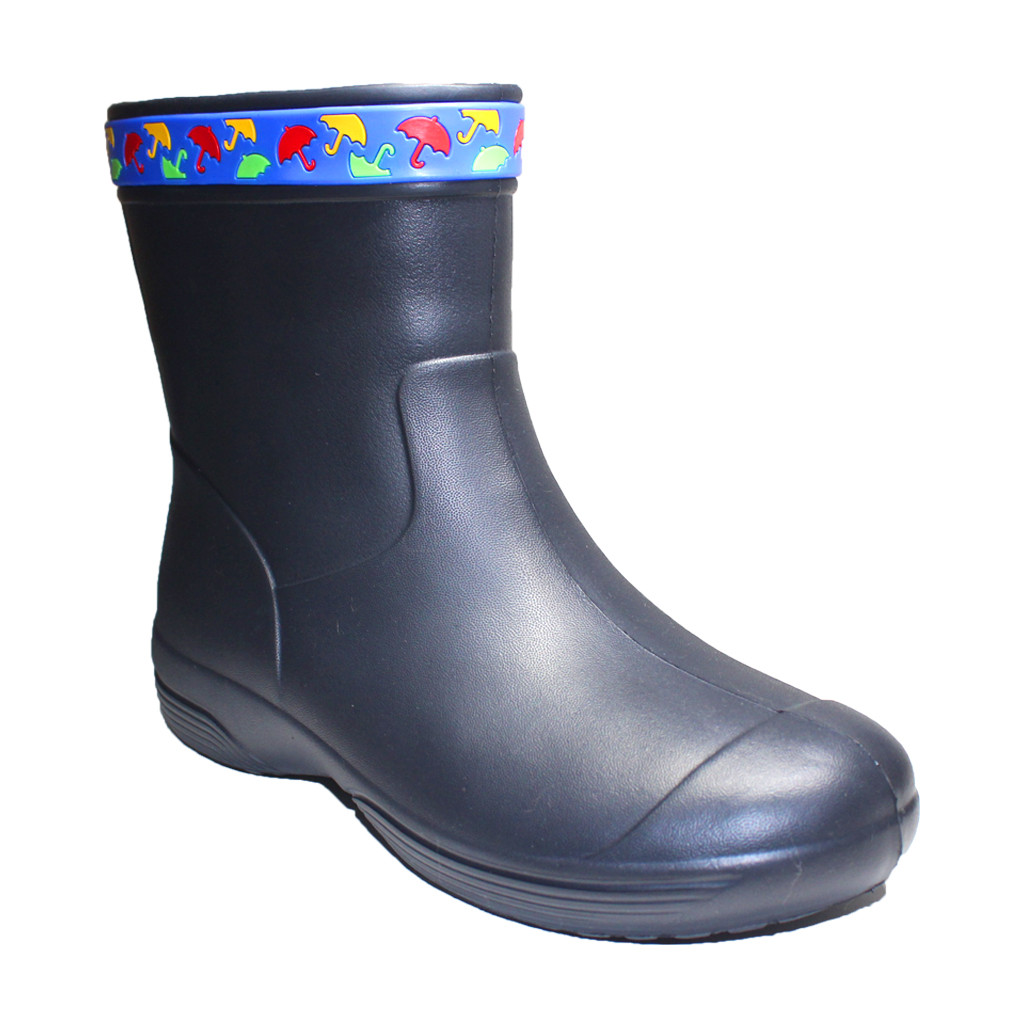 Чоботи жіночі Jose Amorales 119202 Темно-сині з Блакитною ПВХ-стрічкою з парасольками, фото 1