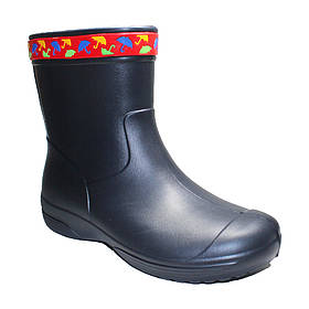 Чоботи жіночі Jose Amorales 119203 Темно-сині з Червоною ПВХ-стрічкою з парасольками