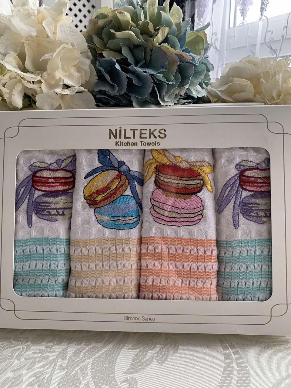 Вафельні рушники для кухні Nilteks Simona 50х70см (4 шт. в коробці)
