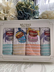 Вафельні рушники для кухні Nilteks Simona 50х70см (4 шт. в коробці)