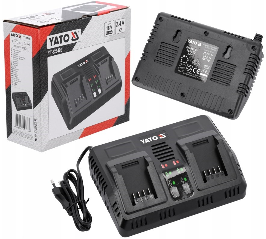 Двопортова Зарядка Для Шуруповерта YATO SYSTEM 18 V (YT-828498)