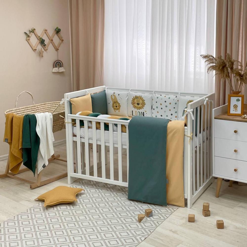 Комплект для новонародженого із захистом та ковдрою MSonya Арт Дизайн Левеня Поплін, фото 1