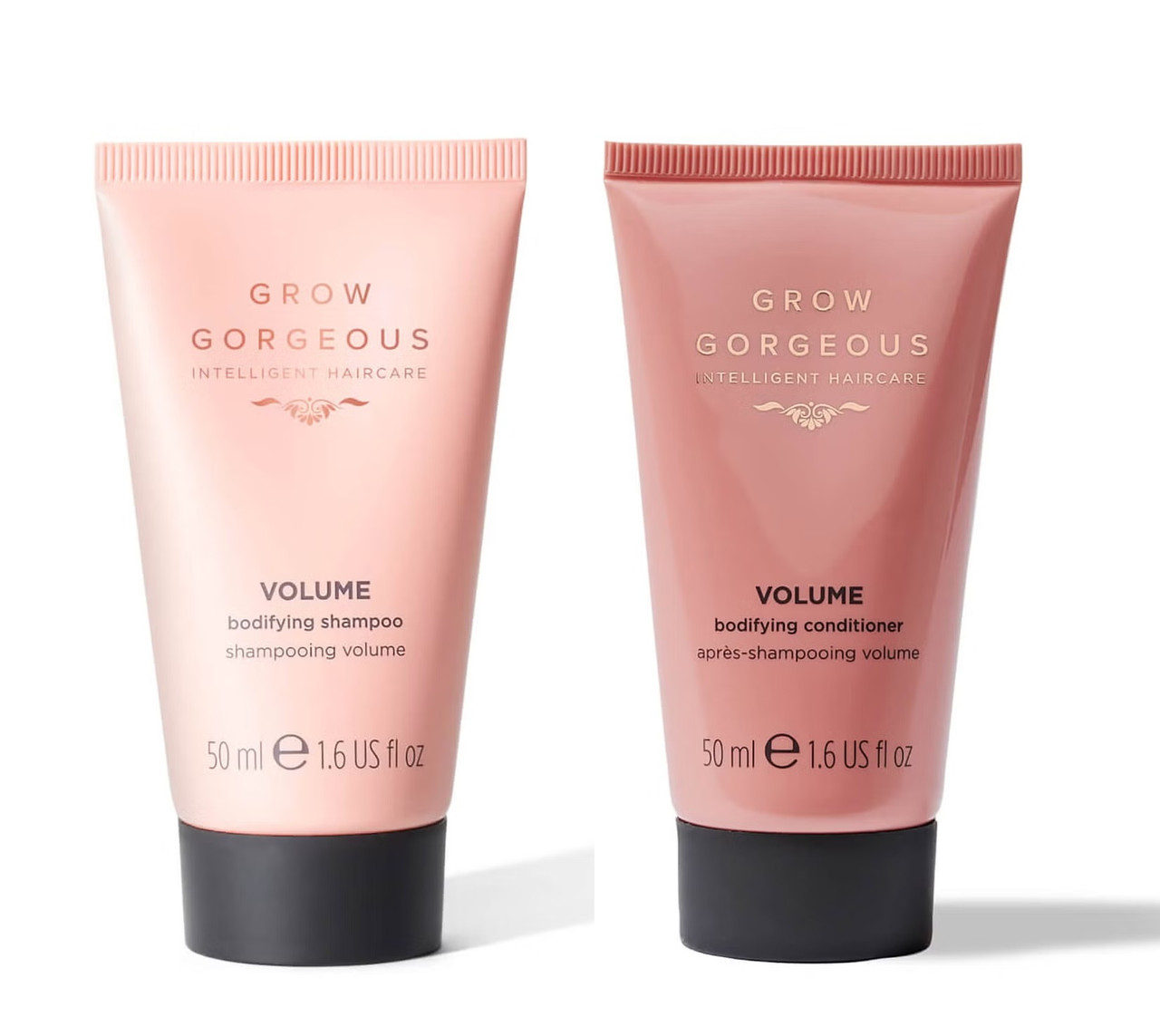 Зміцнюючий шампунь + кондиціонер для об’єму волосся Grow Gorgeous Volume Bodifying Shampoo + Conditioner 2X50мл