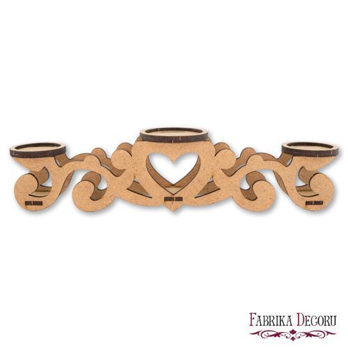 Заготовка для декорування Підсвічник канделябр на 3 свічки, #334