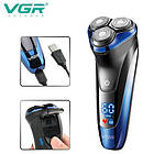 Електробритва VGR V-387 для чоловіків, роторна для вологого та сухого гоління, Бездротова електробритва, фото 3