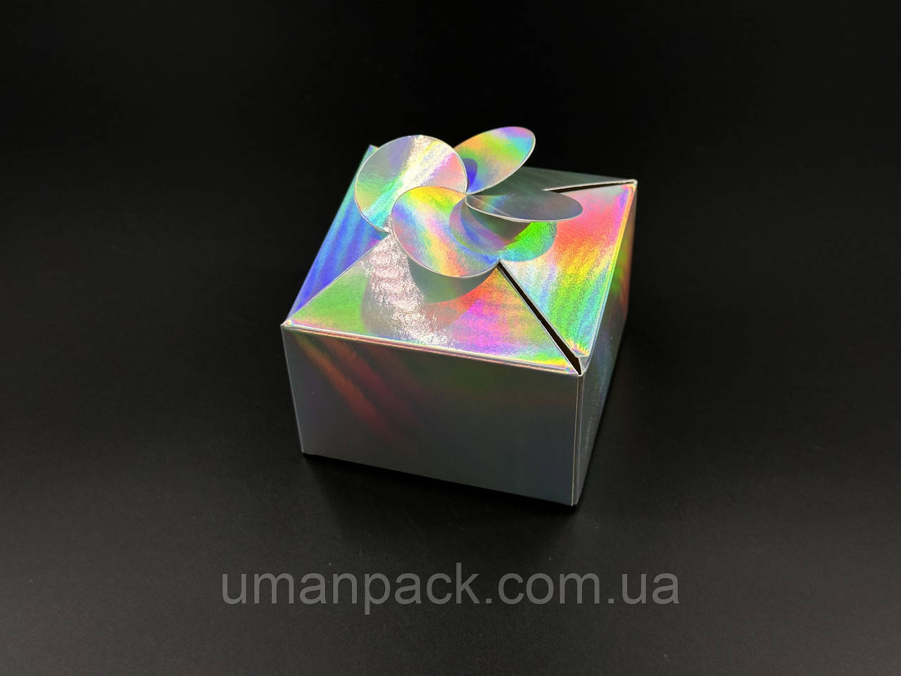 Збірні картонні коробки для подарунків. Срібнийколір. 8х8х5см