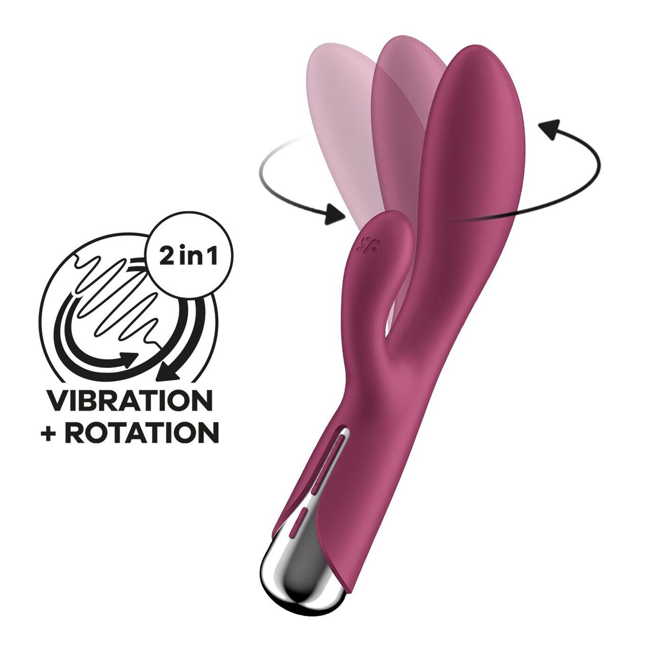 Вібратор-кролик з ротацією Satisfyer Spinning Rabbit 1 Red, 3 мотори 18+