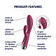 Вібратор-кролик з ротацією Satisfyer Spinning Rabbit 1 Red, 3 мотори  18+, фото 8