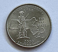 США 25 центів (квотер) 2000, Штати та території: Массачусетс.
