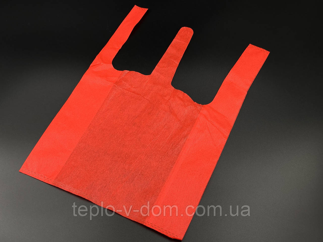 Еко сумка спанбонд. Колір Червоний. 24х45 см