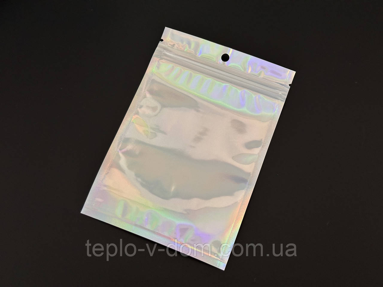 Європакети Струна з ZIP-замком і підвісом 10х15см 100шт/уп. срібло-прозорі