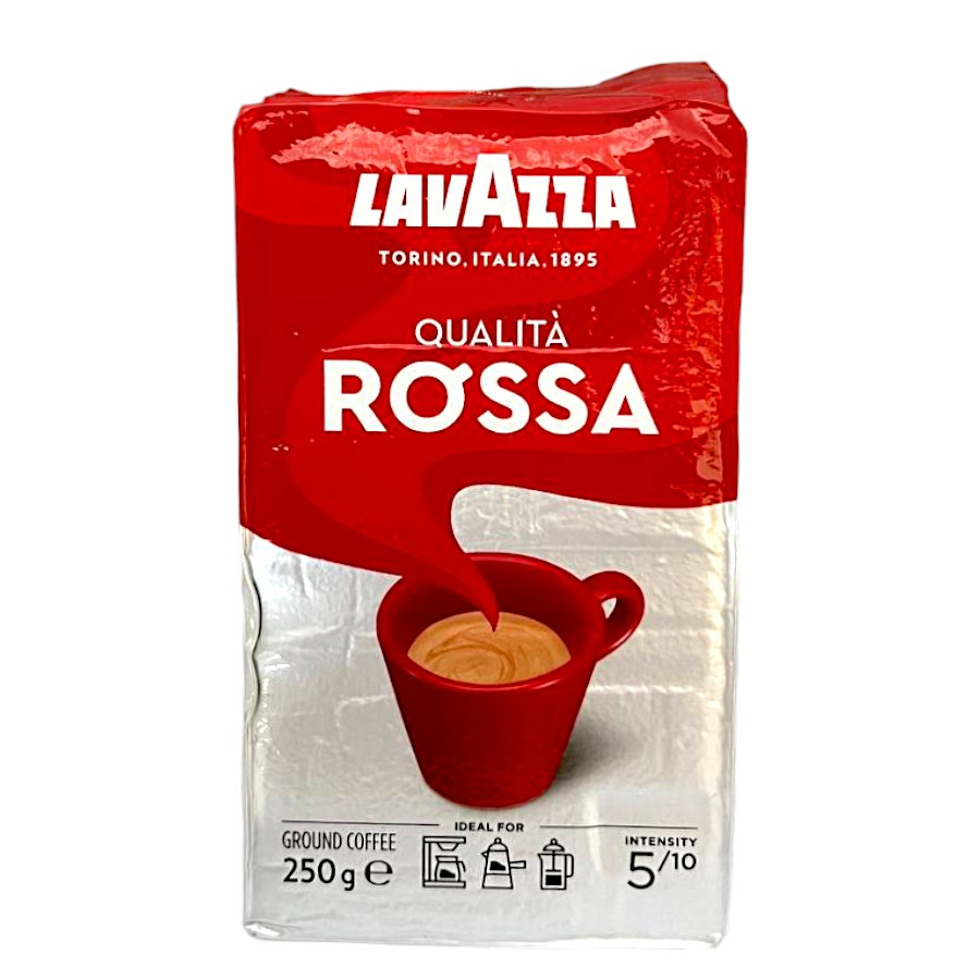 Кава мелена Lavazza Qualità Rossa 250 г у вакуумній упаковці