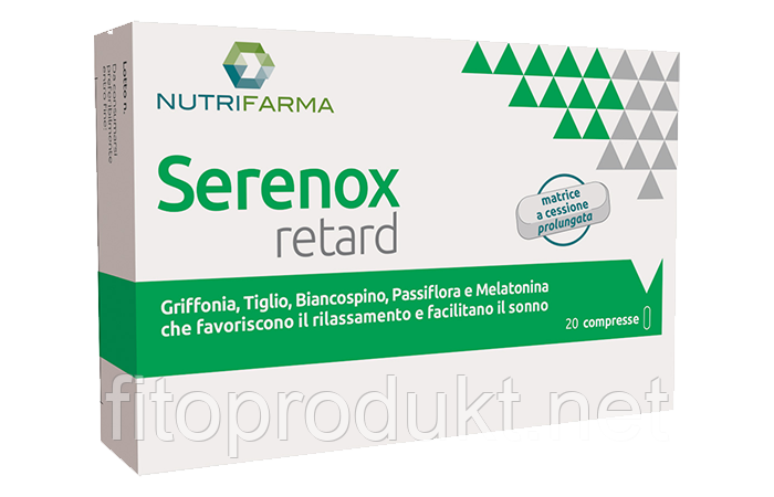 Serenox retard комплекс для нормалізації сну та повноцінного відпочинку No20 Нутріфарм, фото 1