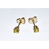 Сережки. Золото14К(585). Натуральний сапфір., фото 2