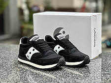 Чоловічі кросівки Saucony Jazz 81 Сауконі Джаз 81 чорно-білі текстиль замш повсякденні, фото 3