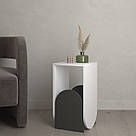 Стіл журнальний квадратний у білому кольорі 30см в кімнату, класичні кавові столики в асортименті, фото 2