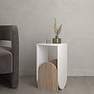 Стіл журнальний квадратний у білому кольорі 30см в кімнату, класичні кавові столики в асортименті, фото 3