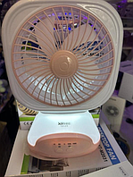 Акумуляторний вентилятор портативний настільний з підсвіткою для роботи з powerbank TGX-218 20х8х30 см