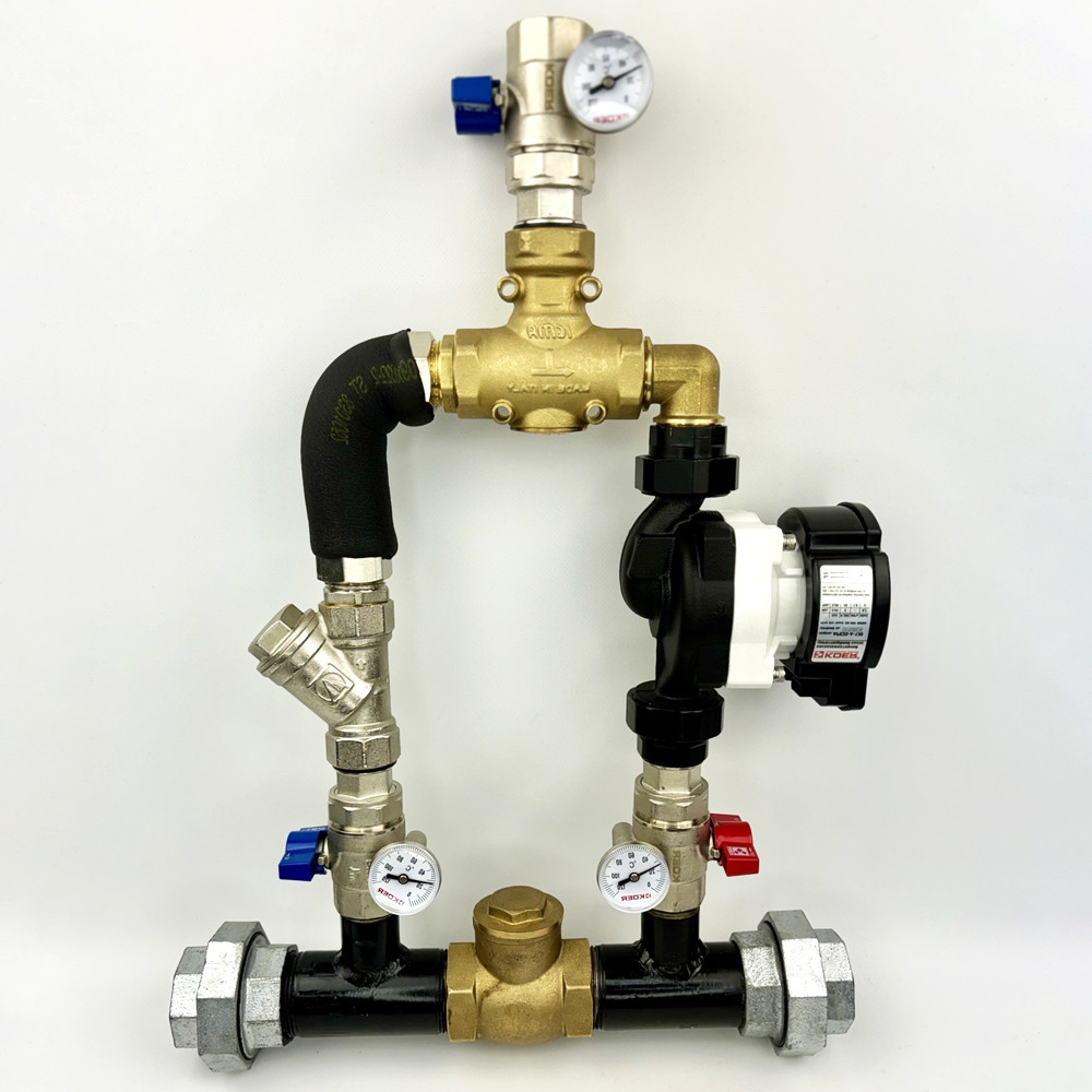 Термозмішувальний вузол з байпасом LADOMIX.BP 40/8 (0-85 кВт) KVANT, фото 1